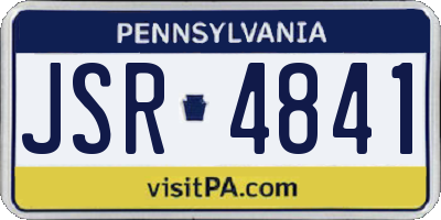 PA license plate JSR4841