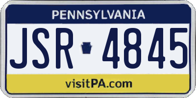 PA license plate JSR4845