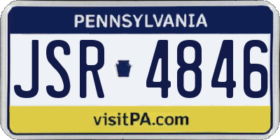PA license plate JSR4846