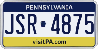 PA license plate JSR4875