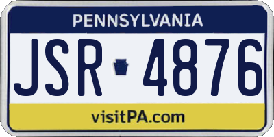PA license plate JSR4876