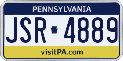 PA license plate JSR4889