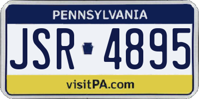 PA license plate JSR4895