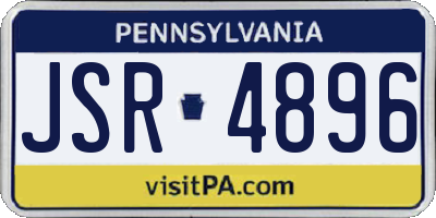 PA license plate JSR4896