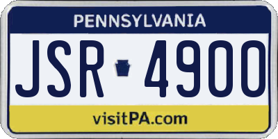 PA license plate JSR4900