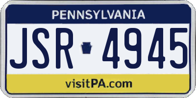 PA license plate JSR4945