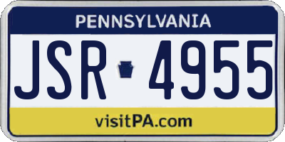 PA license plate JSR4955