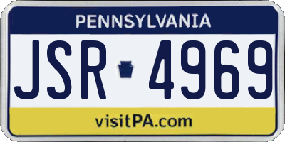 PA license plate JSR4969