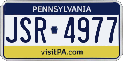 PA license plate JSR4977