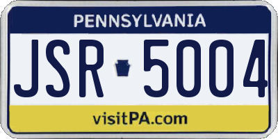 PA license plate JSR5004
