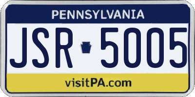 PA license plate JSR5005