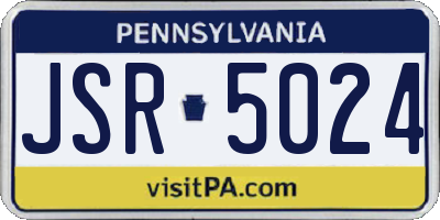 PA license plate JSR5024