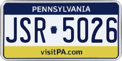 PA license plate JSR5026
