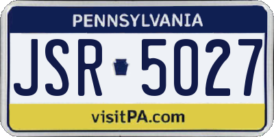 PA license plate JSR5027