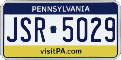 PA license plate JSR5029