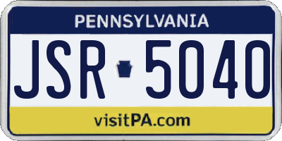 PA license plate JSR5040