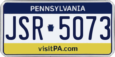 PA license plate JSR5073