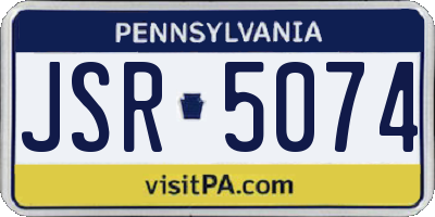 PA license plate JSR5074