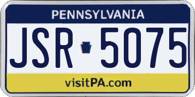 PA license plate JSR5075