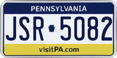 PA license plate JSR5082