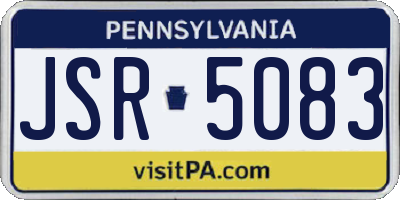 PA license plate JSR5083