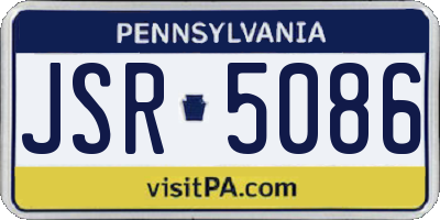 PA license plate JSR5086