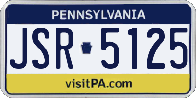 PA license plate JSR5125