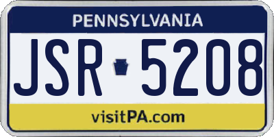 PA license plate JSR5208