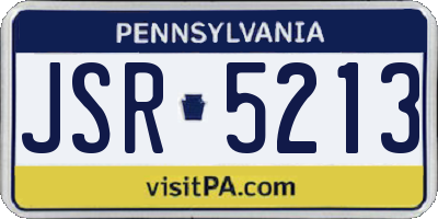 PA license plate JSR5213