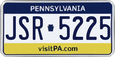 PA license plate JSR5225