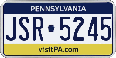PA license plate JSR5245