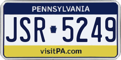 PA license plate JSR5249