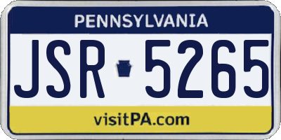 PA license plate JSR5265