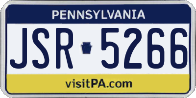PA license plate JSR5266