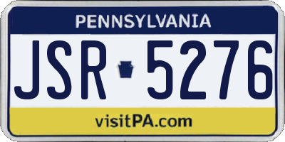 PA license plate JSR5276