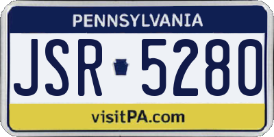 PA license plate JSR5280
