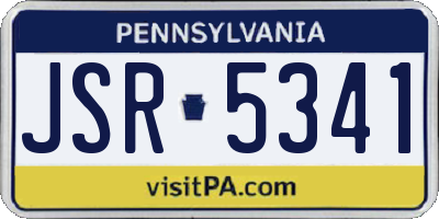 PA license plate JSR5341