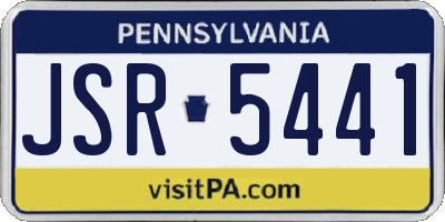 PA license plate JSR5441