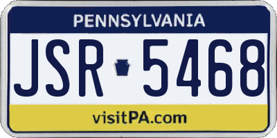 PA license plate JSR5468