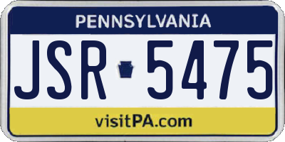 PA license plate JSR5475