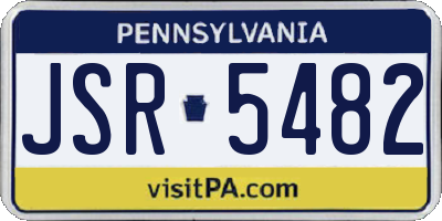 PA license plate JSR5482