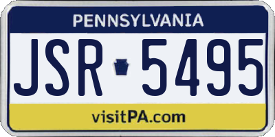 PA license plate JSR5495