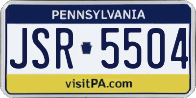 PA license plate JSR5504