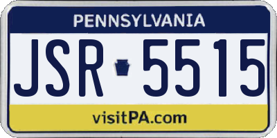 PA license plate JSR5515