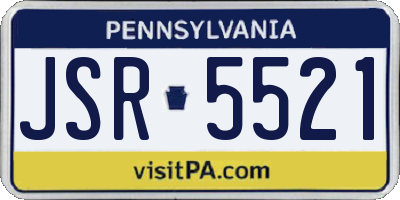 PA license plate JSR5521