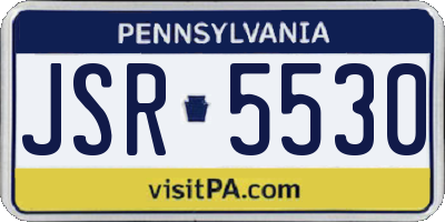 PA license plate JSR5530