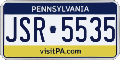 PA license plate JSR5535