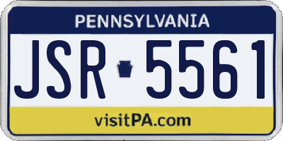 PA license plate JSR5561