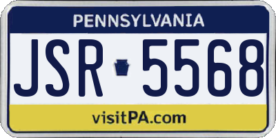 PA license plate JSR5568