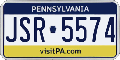 PA license plate JSR5574